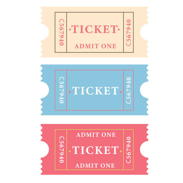Set of tickets. Ticket templates. Vector Set of tickets. Ticket templates. Vector number counter stock illustrations