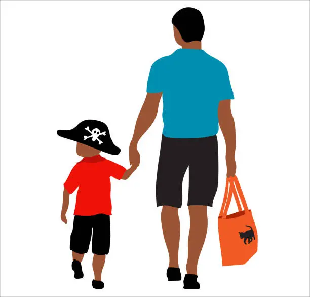 Vector illustration of Daddy's Little Pirate