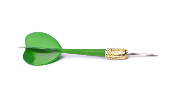 Green dart isolated ob white