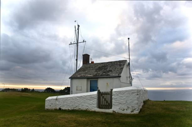 istock Lifeguard's lookout hut on the cliffs in Cornwall 1438382630