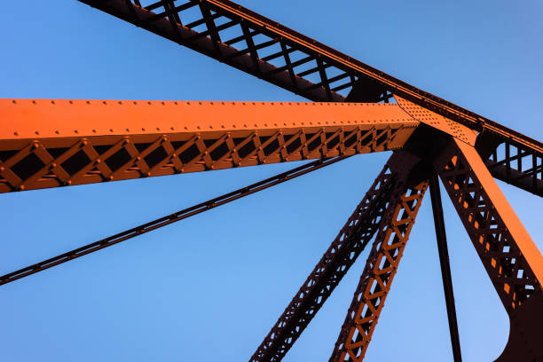 istock The Broadway Bridge in Portland painted red 1438383870