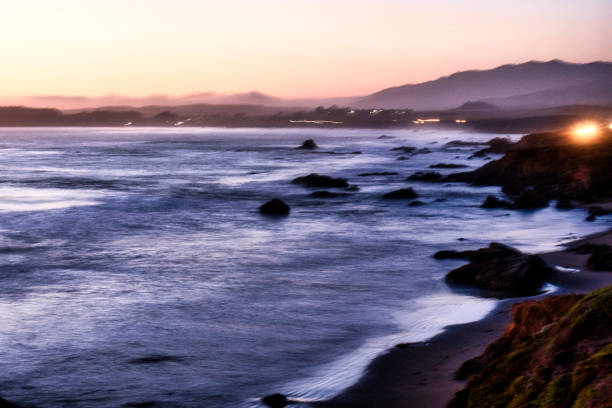istock mysterious coast at night at Big Sur 1438385308