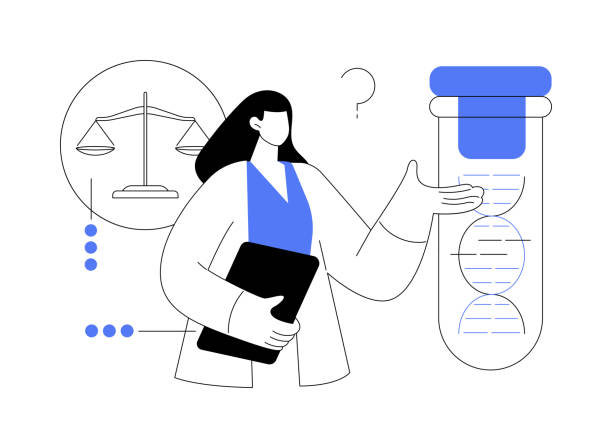 Bioethics abstract concept vector illustration. Bioethics abstract concept vector illustration. Medical ethics, biological research, dna, genetic biotechnology, biotech researcher, criminal doctor scientist, lab experiment abstract metaphor. research ethics stock illustrations