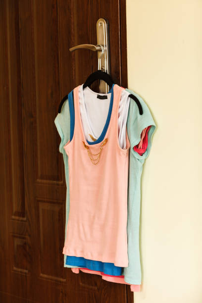istock Colorful, women clothes on hanger 1438391467