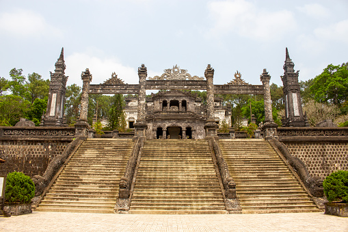 Facade View Of Tomb Of Emperor Khai Dinh. Tomb Of Emperor Khai Dinh Is A Part Of The Complex Of Hue Monuments.