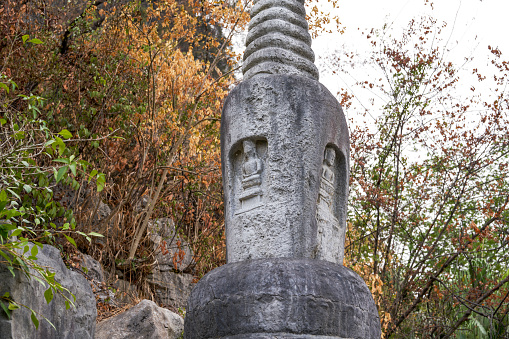 Ancient building Mulongdong Stone Pagoda in Guilin, Guangxi, China