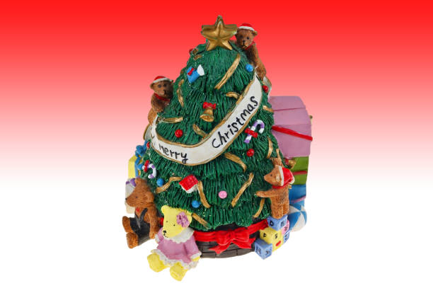 istock Bear dolls crowd a toy Christmas tree 1438396669
