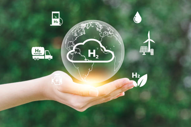 istock H2 hydrogen innovation zero emissions technology.Reduce carbon dioxide and greenhouse gases production fuel station resource friendly sustainability concept. 1438402258