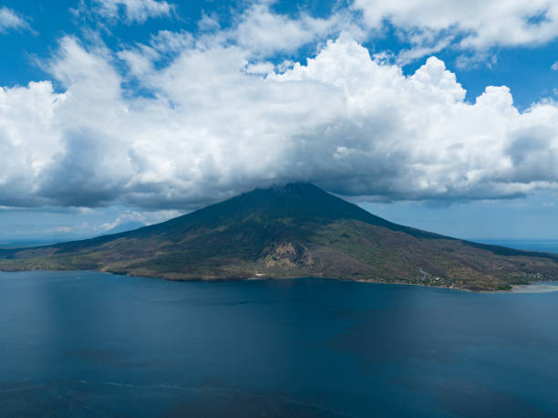 istock Aerial View of Active Volcano in Indonesia 1438403308