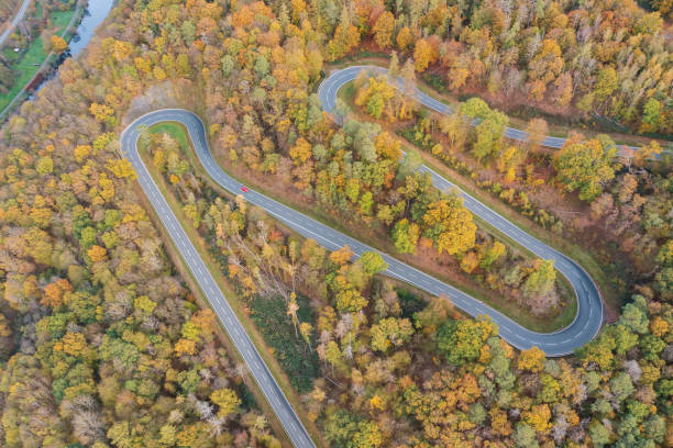 istock Curvy road in the Taunus/Germany 1438404240