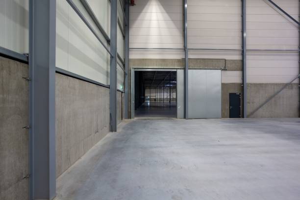 istock Sliding inside of a big warehouse 1438405199