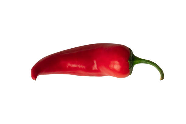 istock Red hot chili pepper isolated on a white background. 1438407393