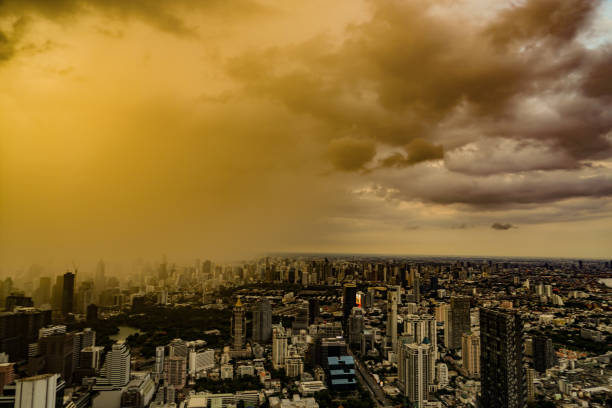 istock Rain clouds and rain clouds in Bangkok 1438407813