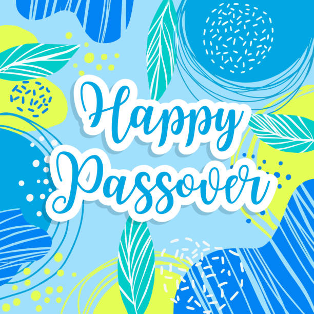 Jewish holiday Passover banner design with floral decoration, Happy Passover greeting card. vector illustration Jewish holiday Passover banner design with floral decoration, Happy Passover greeting card. vector passover stock illustrations