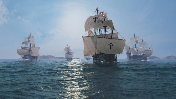 nao 빅토리아는 magellan의 글로벌 탐험의 유명한 기함입니다. - galleon 뉴스 사진 이미지
