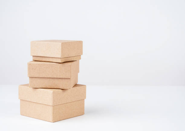 istock Boxes on a white background. Packaging for gifts and other items. 1438409271