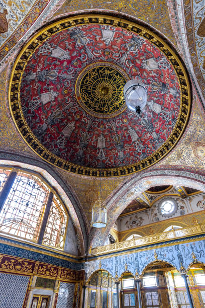 harem of the topkapi palace decorated dome in the harem of the topkapi palace topkapi palace stock pictures, royalty-free photos & images