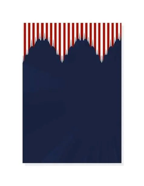 Vector illustration of American National Holiday poster or cover design template. Suitable to be placed on content with that theme