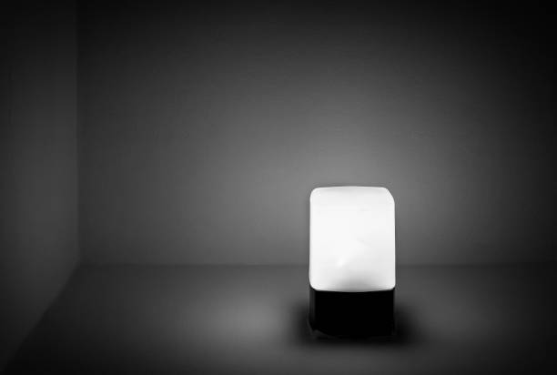 istock Beautiful shot of a modern glowing lamp 1438426809