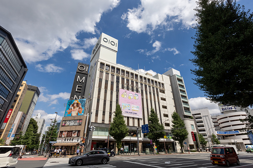 Tokyo, Japan - September 5, 2022 : General view of Shinjuku Marui department store in Shinjuku, Tokyo, Japan. Marui is a Japanese retail company which operates a chain of department stores.