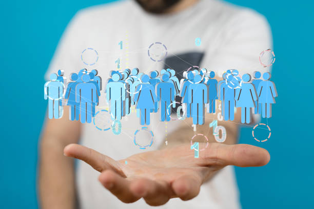 An illustration of a connected network of people