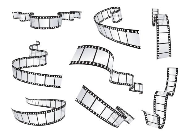 ilustrações de stock, clip art, desenhos animados e ícones de set of realistic film or movie reels strips. vector illustration - traditional ceremony illustrations