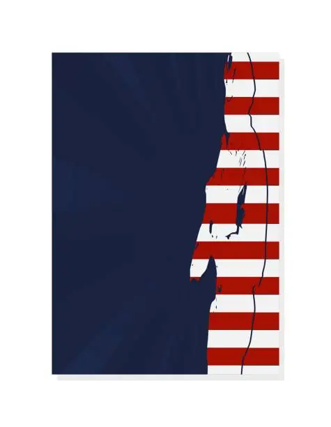 Vector illustration of American National Holiday poster or cover design template. Suitable to be placed on content with that theme