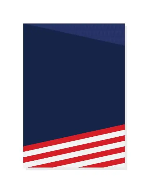 Vector illustration of American National Holiday poster or cover design template. Suitable to be placed on content with that theme