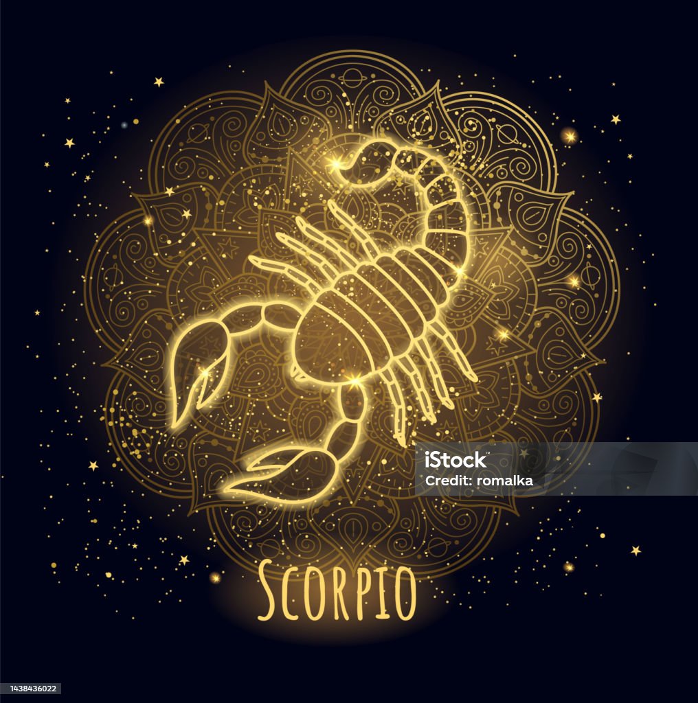 Cung Hoàng Đạo Đầy Màu Sắc Scorpio Vector Line Art Hình minh họa ...