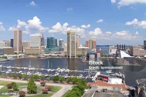 Baltimore Md Stock Photo - Download Image Now - 4K Resolution, Aerial View, Architecture