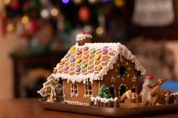 istock Christmas themed gingerbread house 1438439869