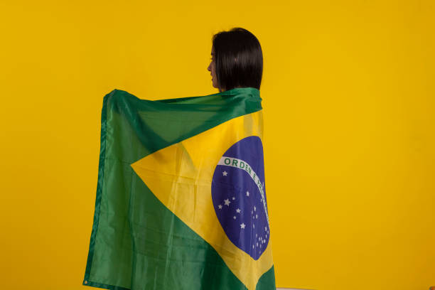istock Woman Brazilian supporter. 1438441183