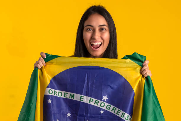 istock Woman Brazilian supporter. 1438441203