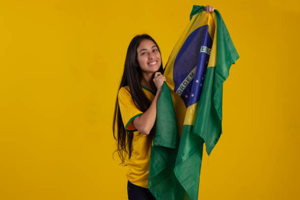 istock Woman Brazilian supporter. 1438441205