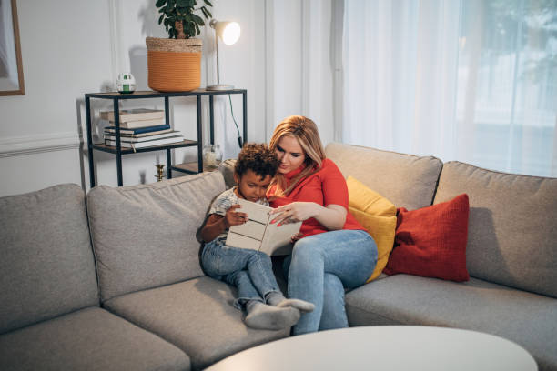 istock Mother and son reading stories 1438442362