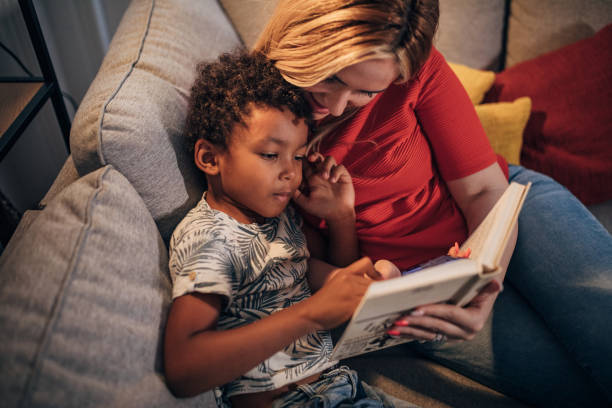 istock Mother and son reading stories 1438442492