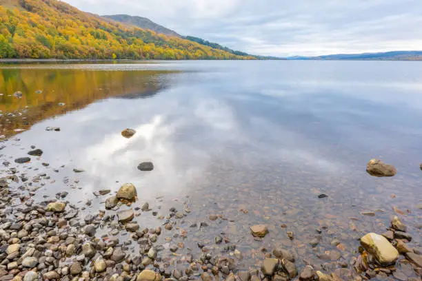 Loch Rannoch, located in the Scottish Highlands.  Picture taken in Autumn