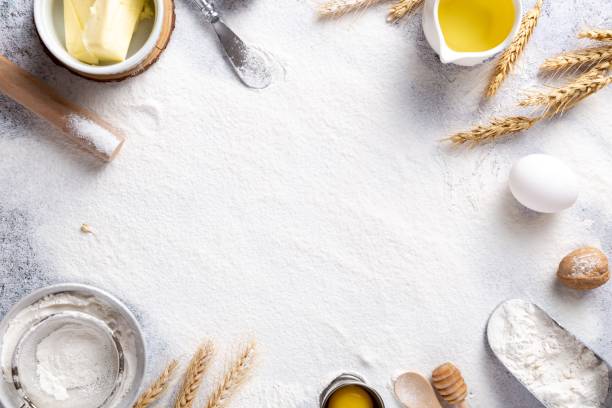 istock White flower with cooking ingredients on the table 1438444333