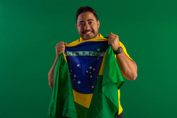 istock Brazilian man, soccer fan 1438445956
