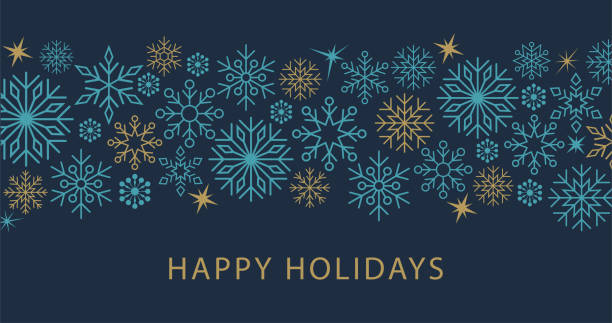 christmas snowflake card - holiday background stock illustrations