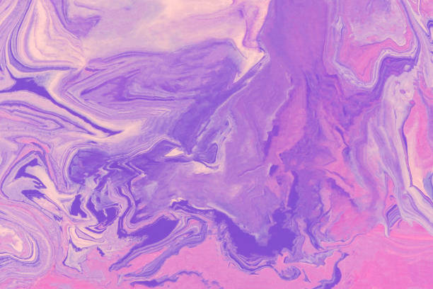 istock Pink lilac fluid art. 1438454779