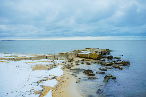istock Winter evening on Black sea 1438462001
