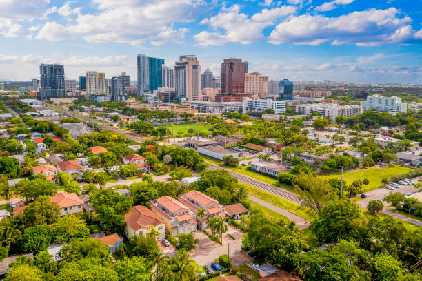 istock Aerial shot drone in Fort Lauderdale, 1438465649
