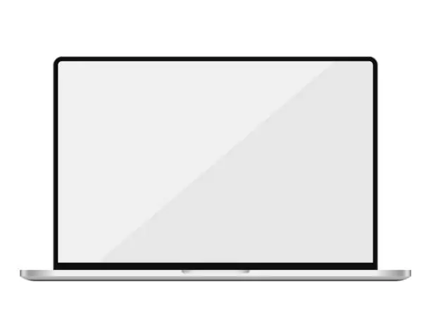 Vector illustration of Laptop Mockup on White Background