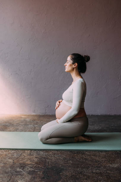 istock Pregnant Woman Relaxing After Her Workout 1438477807