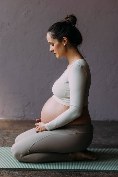 istock Pregnant Woman Relaxing After Her Workout 1438477828