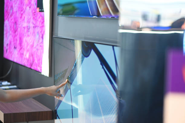 istock Customer buying an LED TV 1438481899
