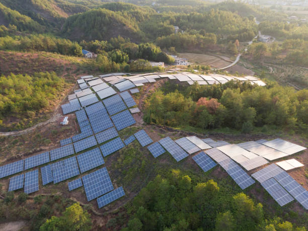 istock Solar power station in the mountains 1438483470