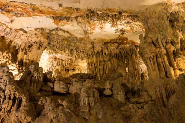 Drach cave in Porto Cristo in Mallorca (Spain) stock photo