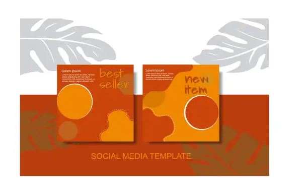 Vector illustration of social media post templates.